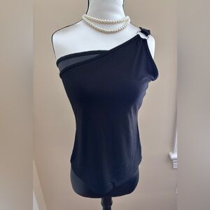 SEE YOU MONDAY - LA, CA One shoulder top with decorative grommet. NWT